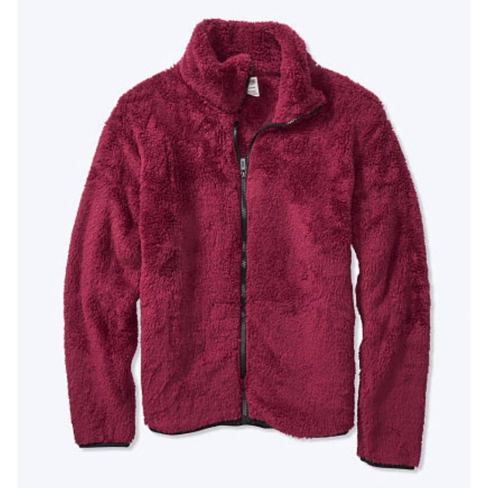 New VS Pink Full Zip Teddy Jacket Small